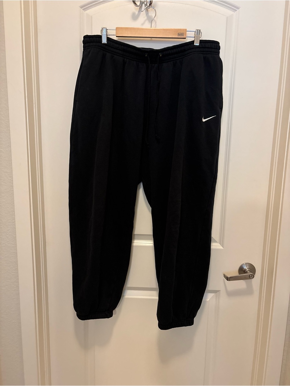 Nike Black Sweatpants with White Swoosh